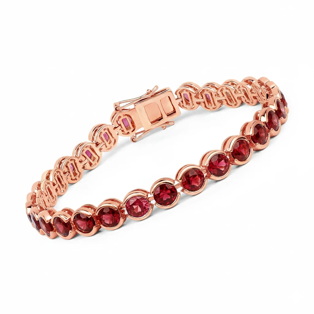 Stackable Bezel Set Round Tennis Bracelet