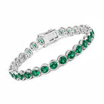 Stackable Bezel Set Round Tennis Bracelet