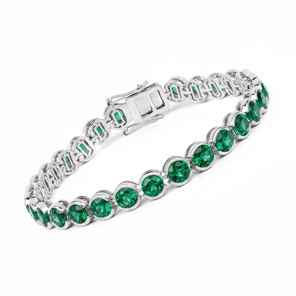 Stackable Bezel Set Round Tennis Bracelet
