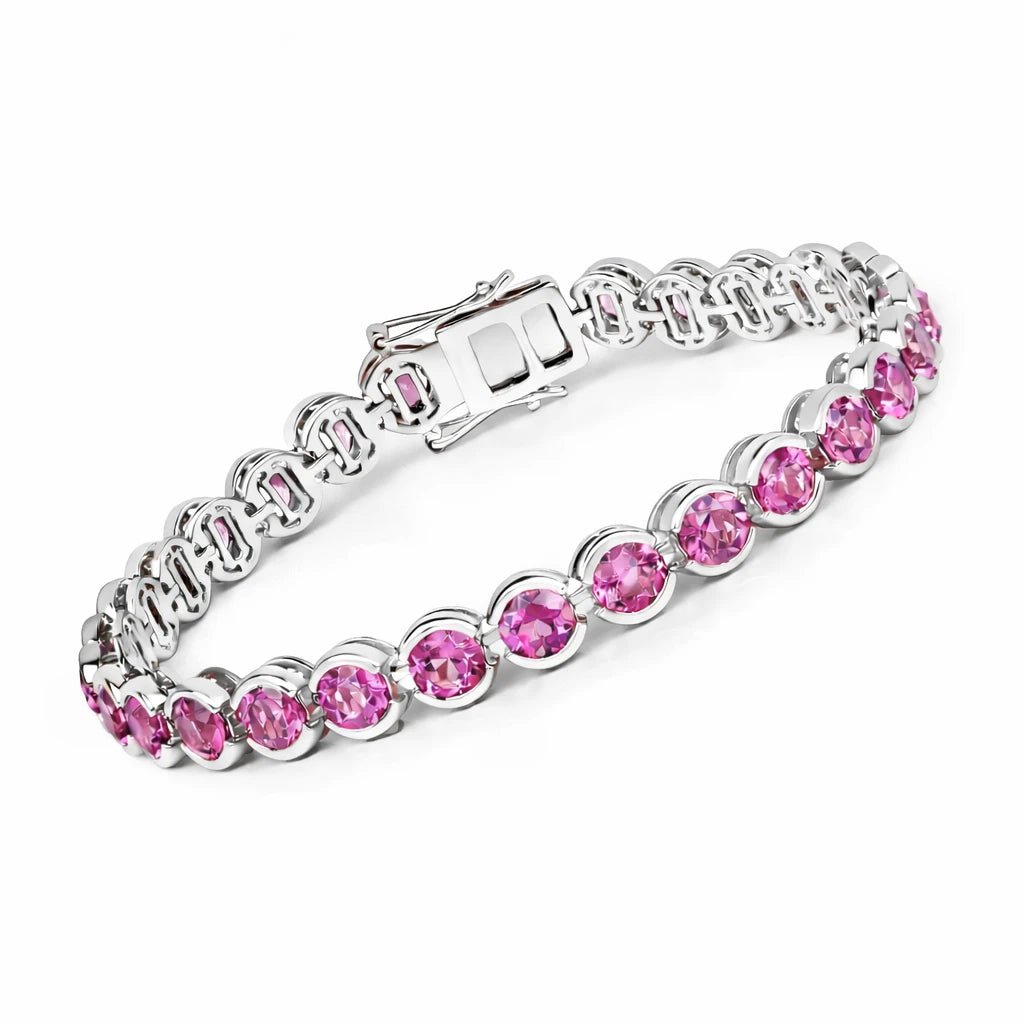Stackable Bezel Set Round Tennis Bracelet
