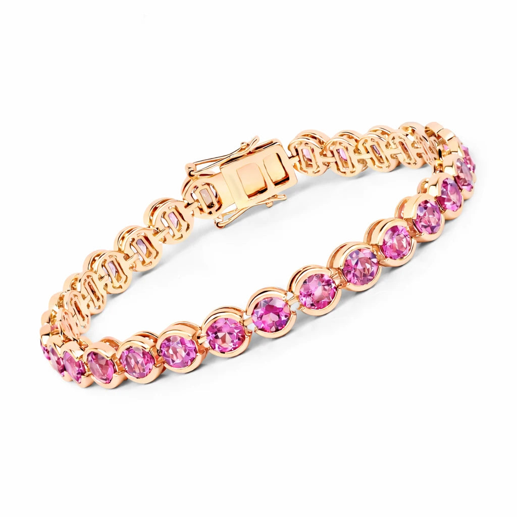 Stackable Bezel Set Round Tennis Bracelet