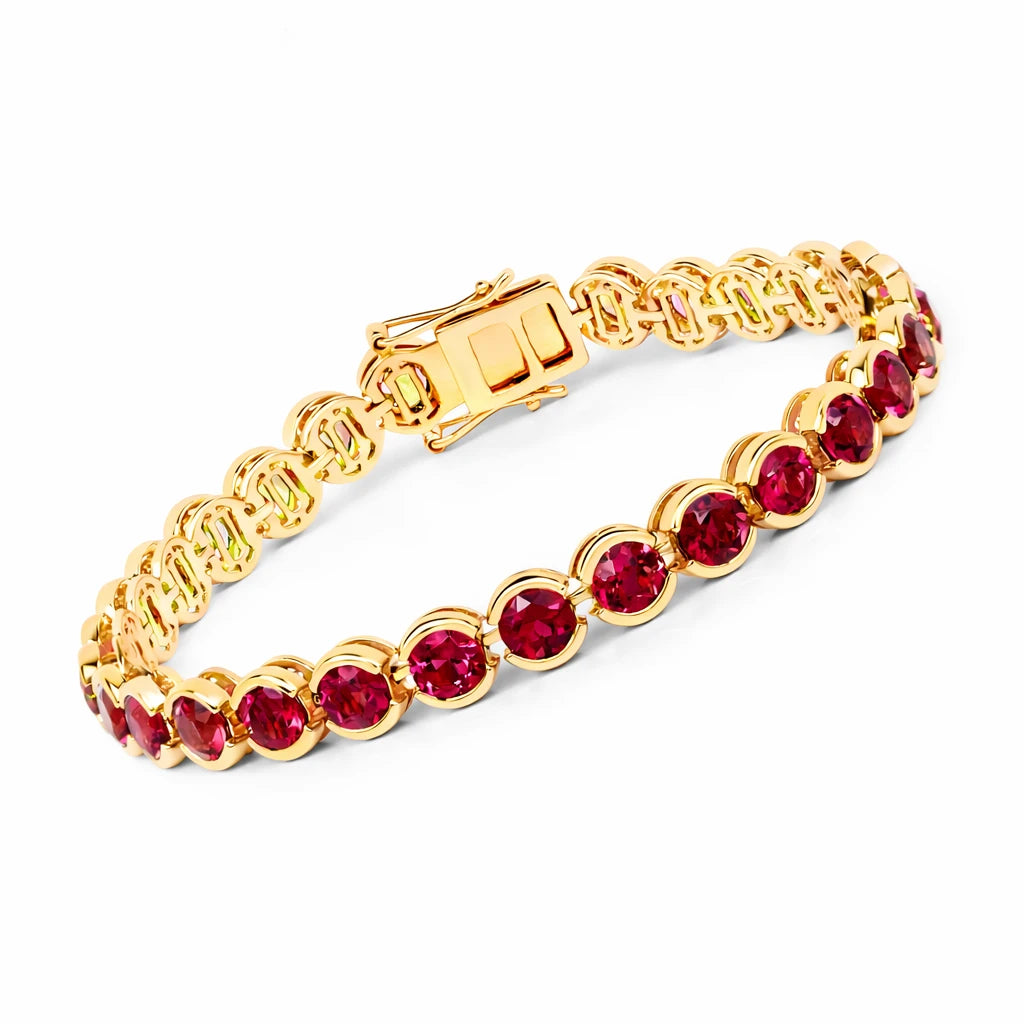Stackable Bezel Set Round Tennis Bracelet