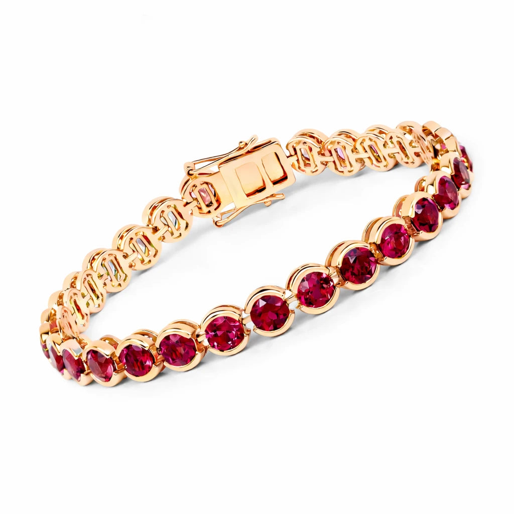 Stackable Bezel Set Round Tennis Bracelet