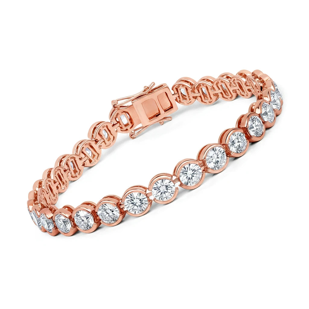 Stackable Bezel Set Round Tennis Bracelet