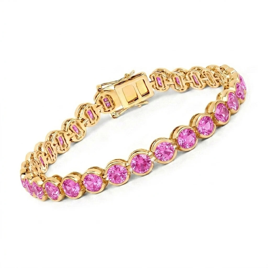Stackable Bezel Set Round Tennis Bracelet