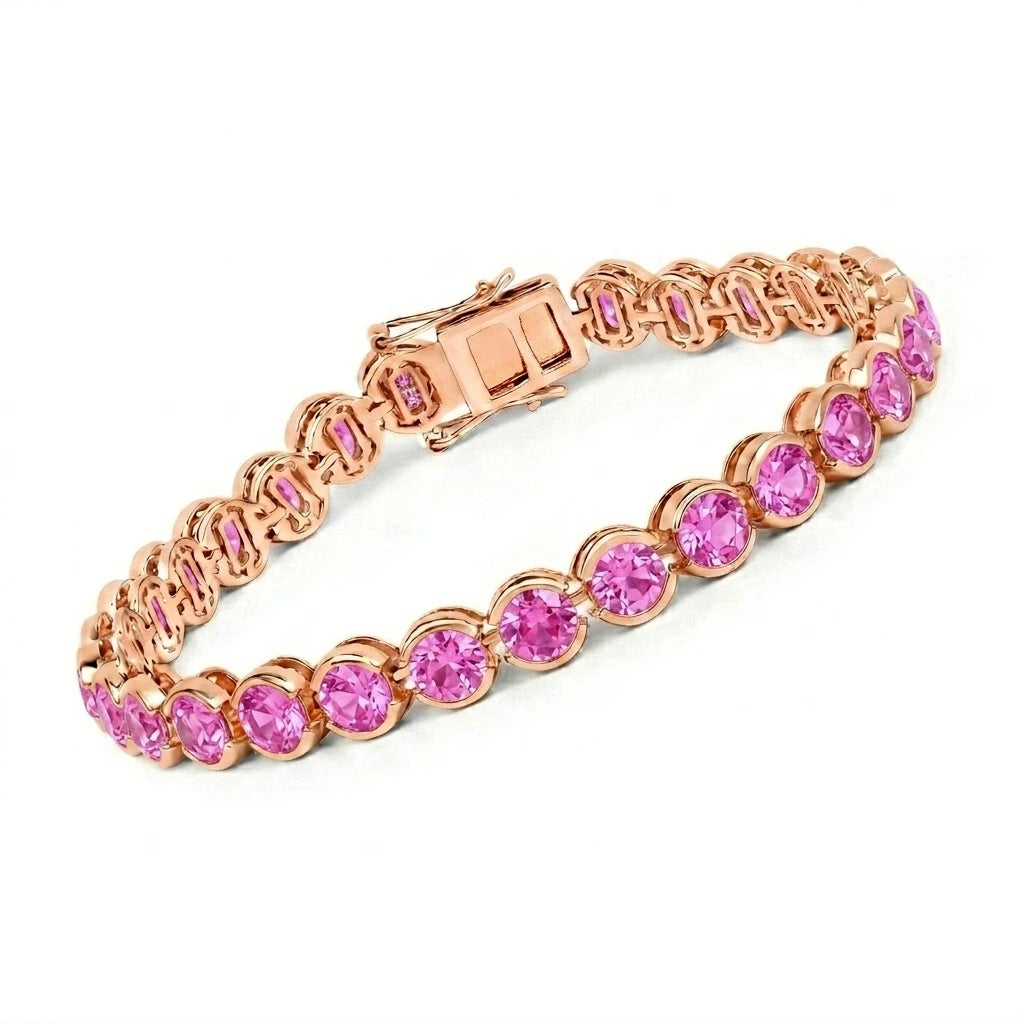 Stackable Bezel Set Round Tennis Bracelet