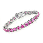 Stackable Bezel Set Round Tennis Bracelet
