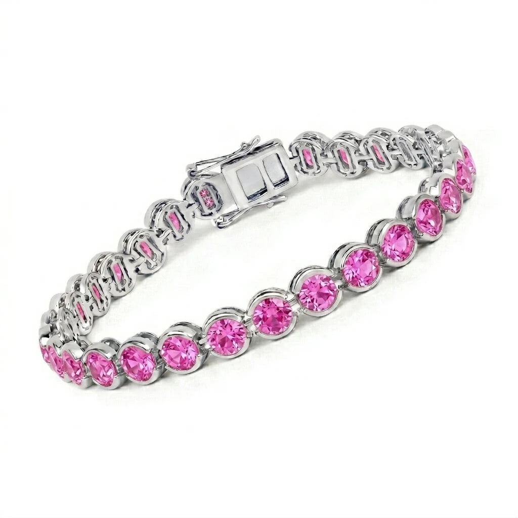 Stackable Bezel Set Round Tennis Bracelet
