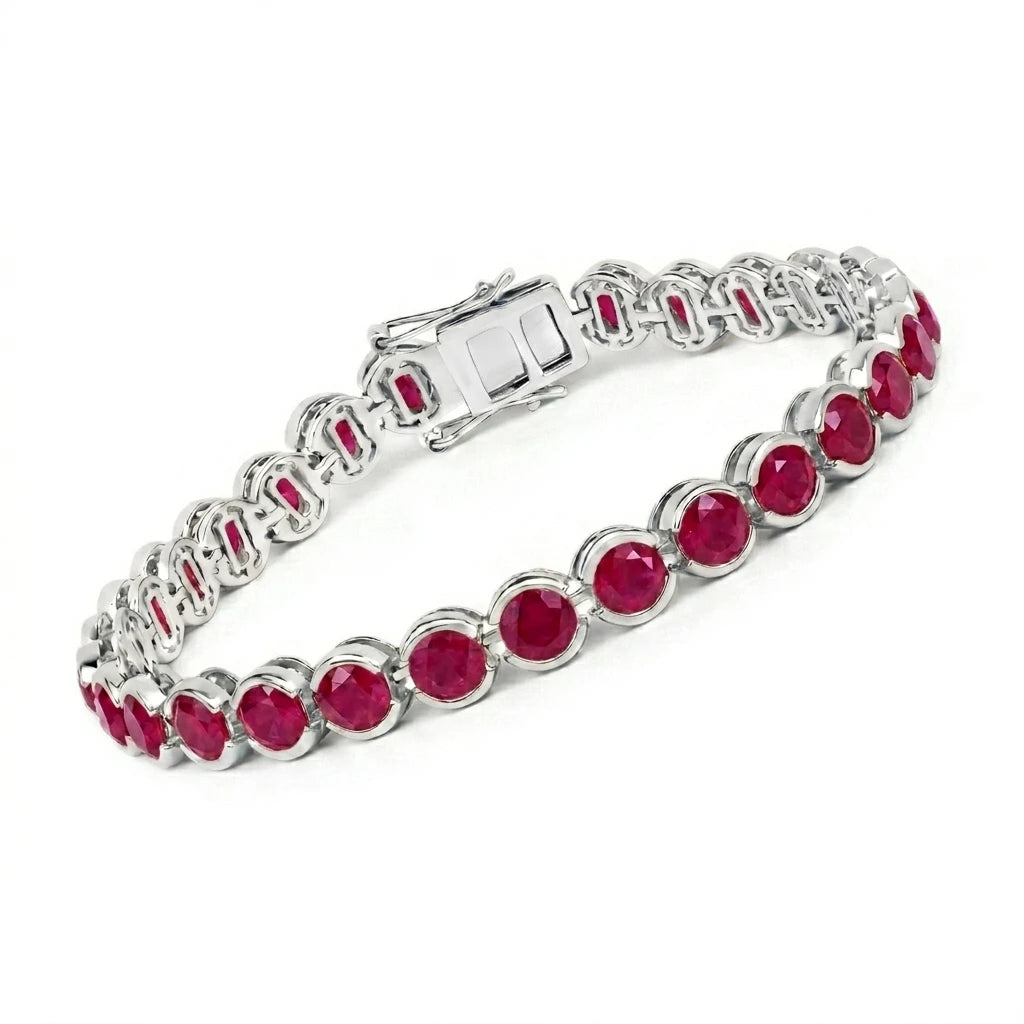 Stackable Bezel Set Round Tennis Bracelet