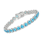 Stackable Bezel Set Round Tennis Bracelet