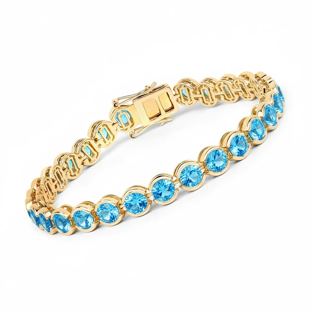 Stackable Bezel Set Round Tennis Bracelet