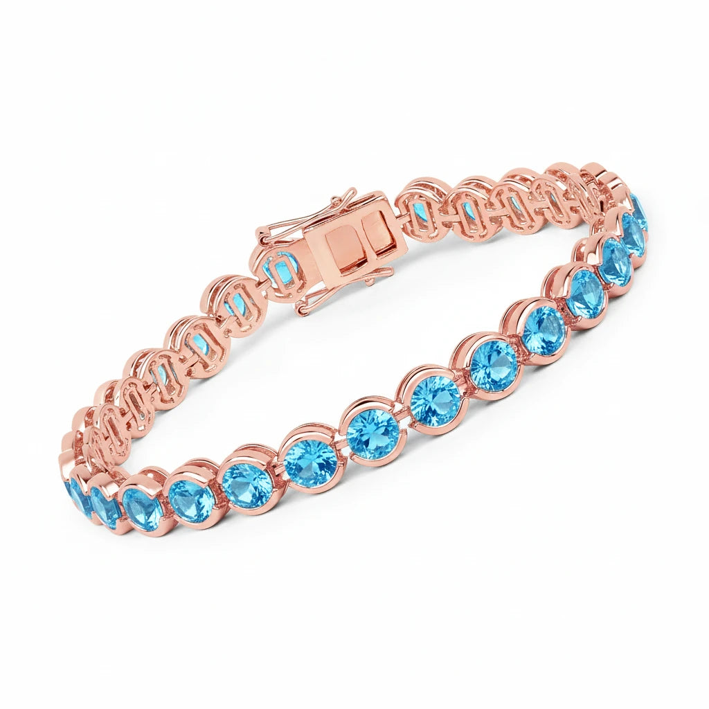 Stackable Bezel Set Round Tennis Bracelet