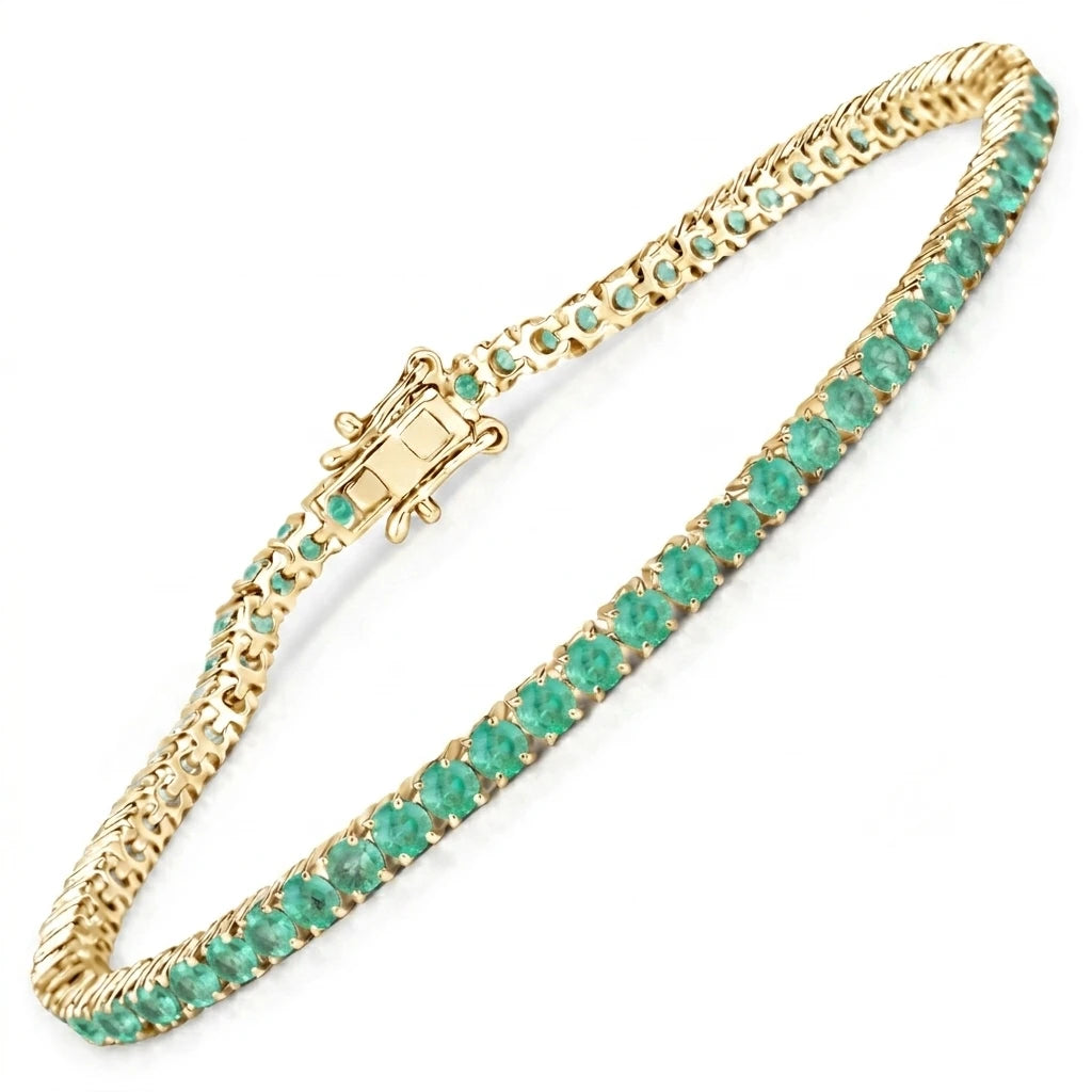 Round Prong Set Tennis Bracelet