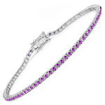 Round Bezel Set Station Bracelet