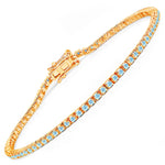 Round Bezel Set Station Bracelet