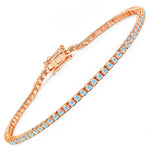 Round Bezel Set Station Bracelet