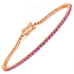 Round Bezel Set Station Bracelet