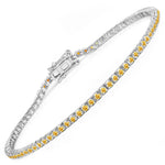 Round Bezel Set Station Bracelet