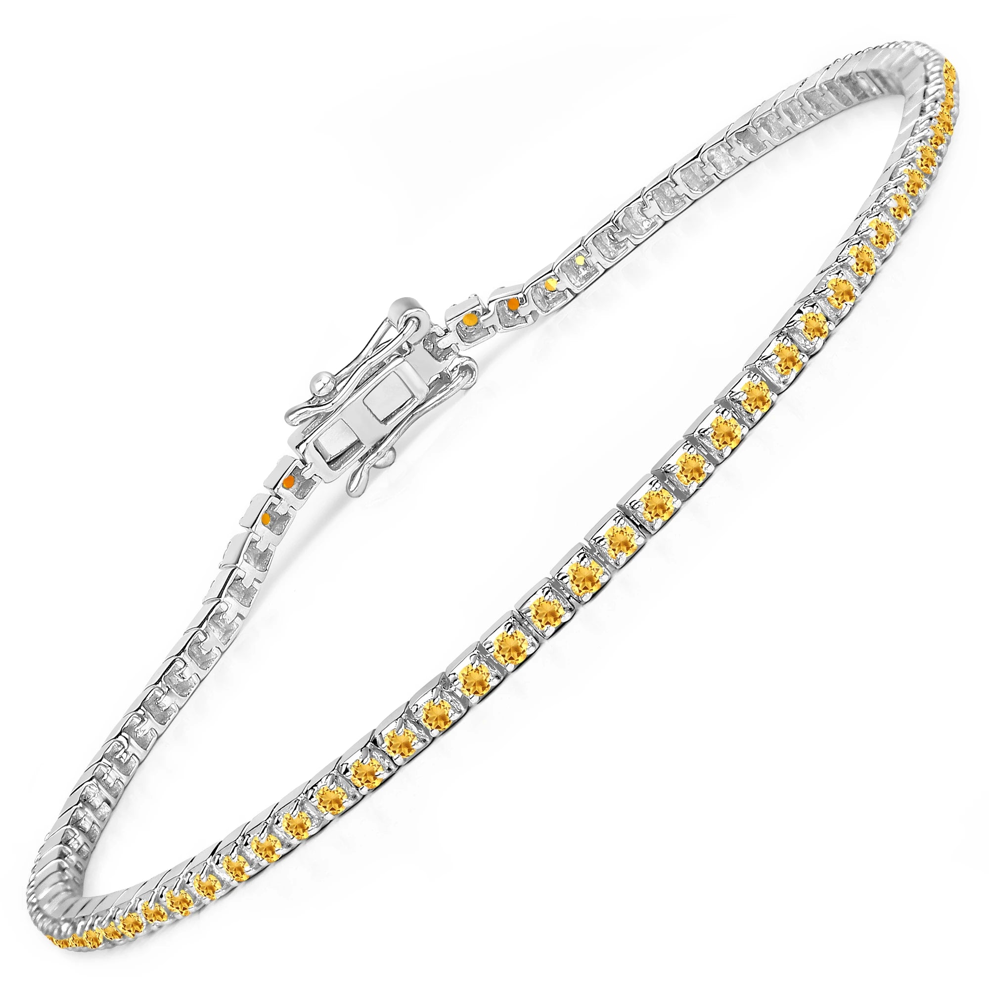 Round Bezel Set Station Bracelet