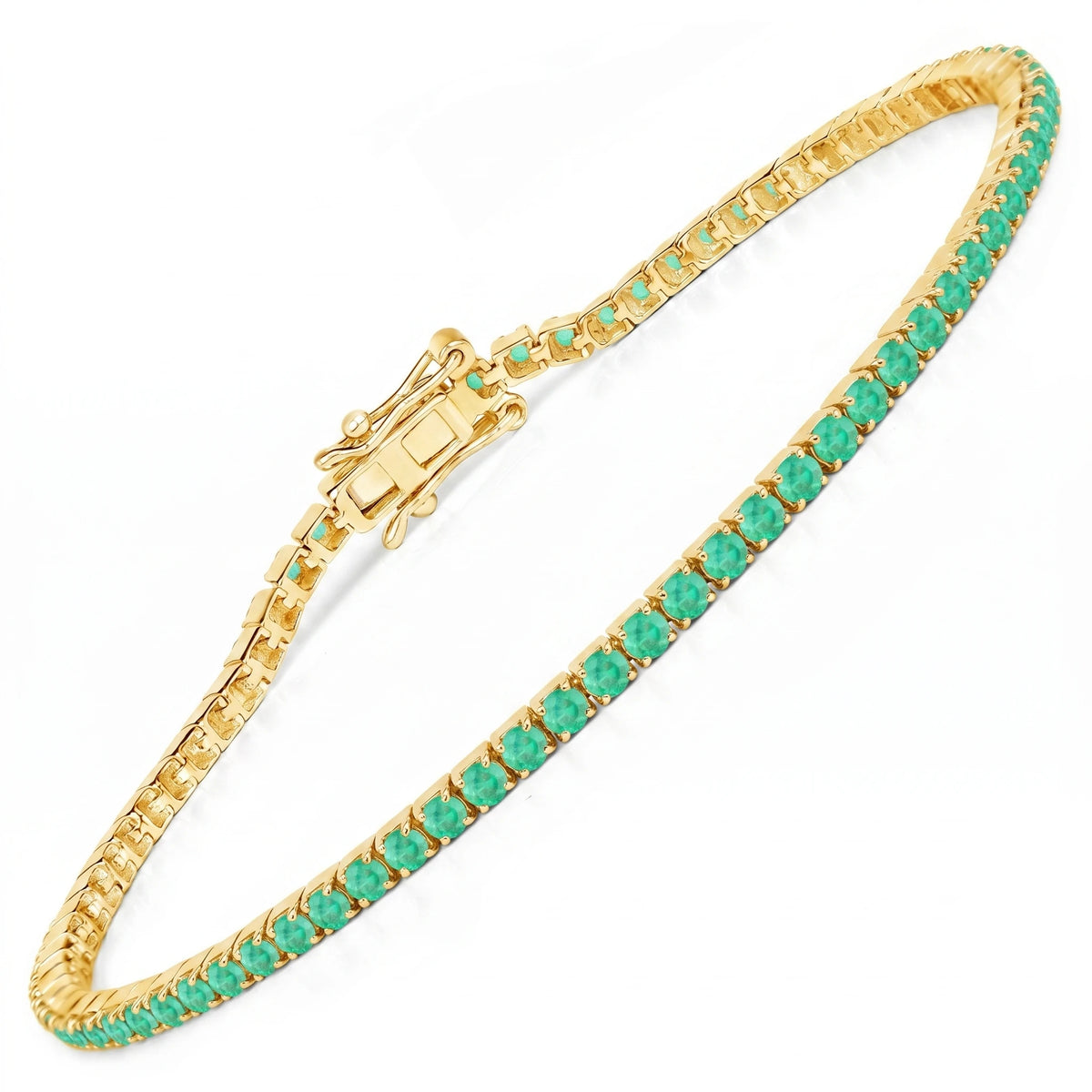 Round Bezel Set Station Bracelet