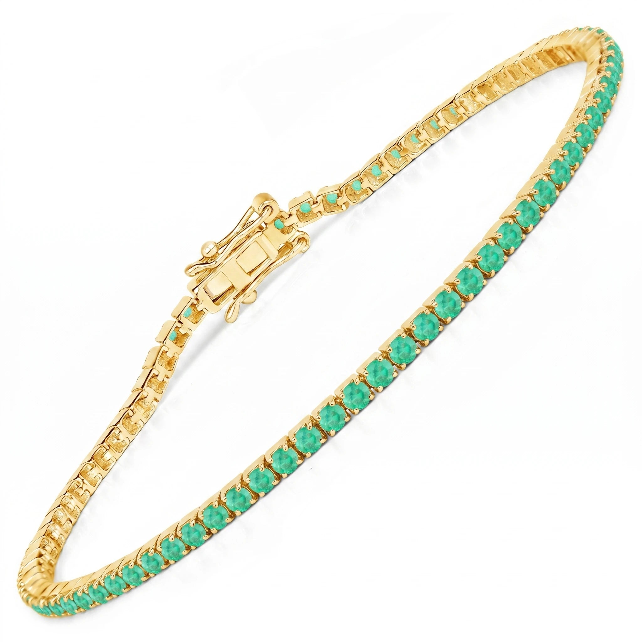 Round Bezel Set Station Bracelet