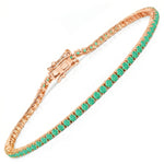 Round Bezel Set Station Bracelet