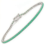 Round Bezel Set Station Bracelet
