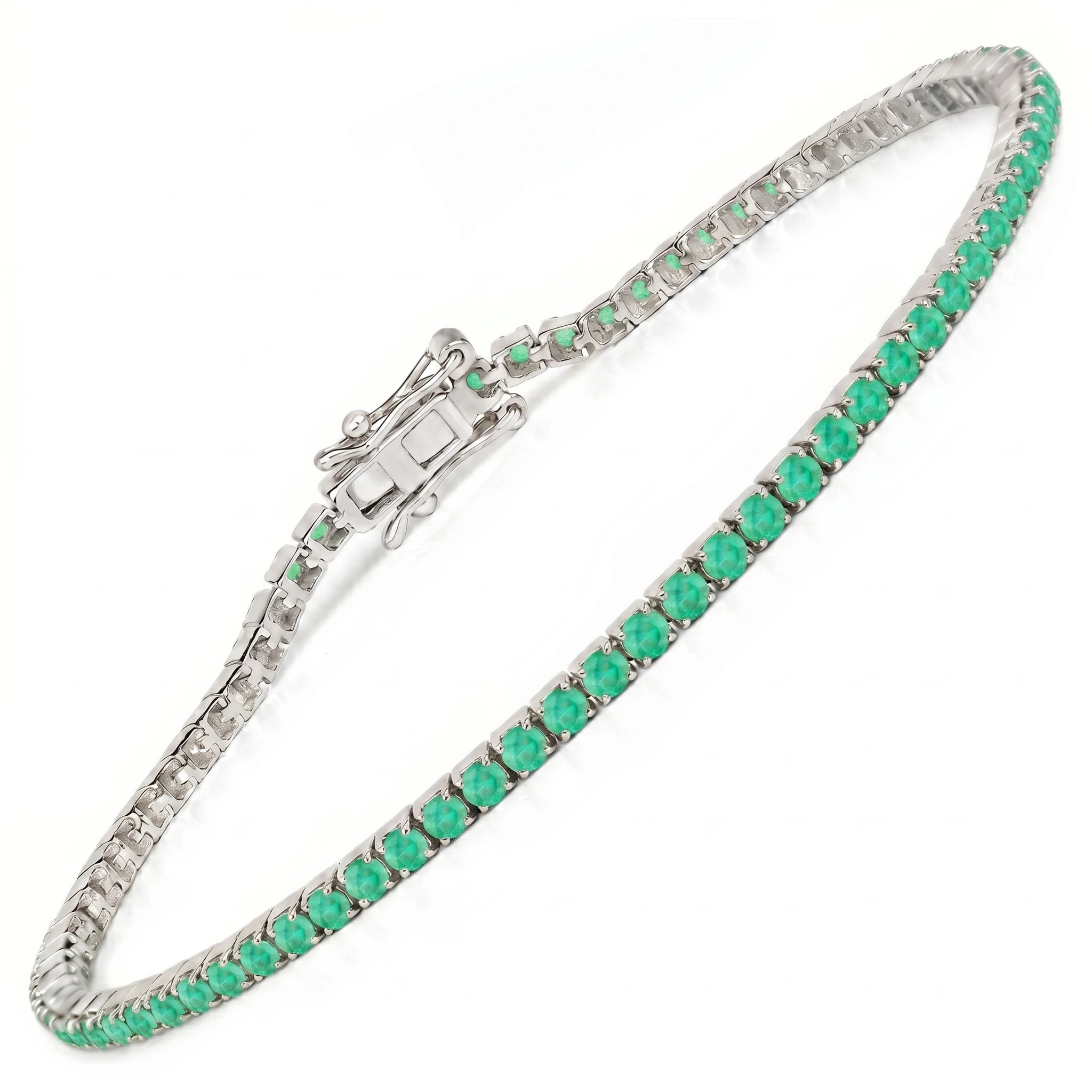 Round Bezel Set Station Bracelet
