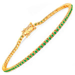 Round Bezel Set Station Bracelet