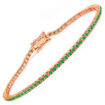 Round Bezel Set Station Bracelet