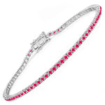 Round Bezel Set Station Bracelet