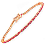 Round Bezel Set Station Bracelet