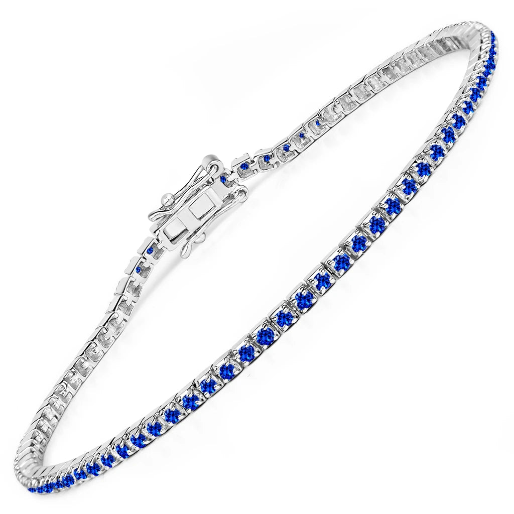 Round Bezel Set Station Bracelet