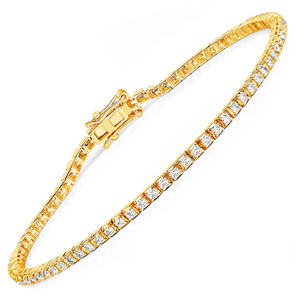 Round Bezel Set Station Bracelet