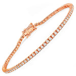 Round Bezel Set Station Bracelet