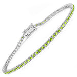Round Bezel Set Station Bracelet
