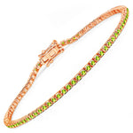 Round Bezel Set Station Bracelet