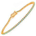 Round Bezel Set Station Bracelet