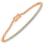 Round Bezel Set Station Bracelet