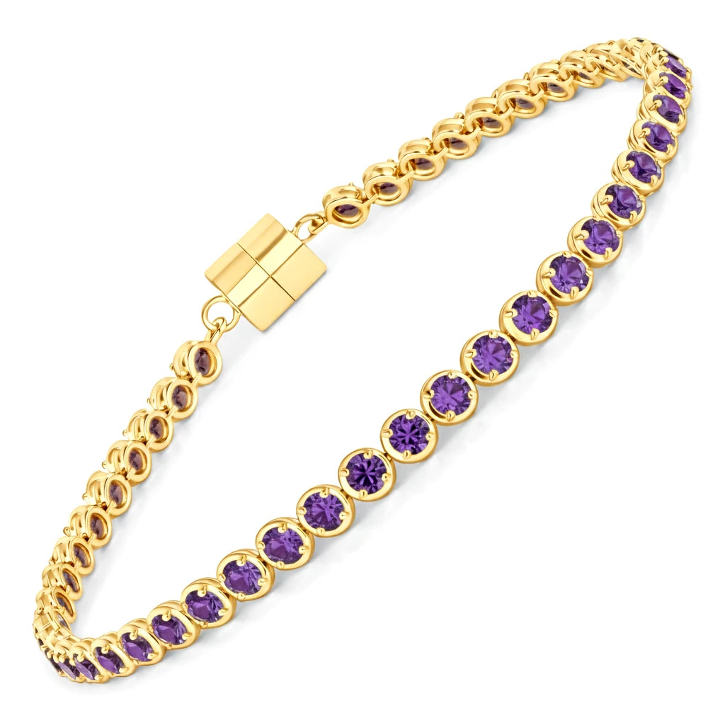 Round Prong Set Magnet Lock Bracelet