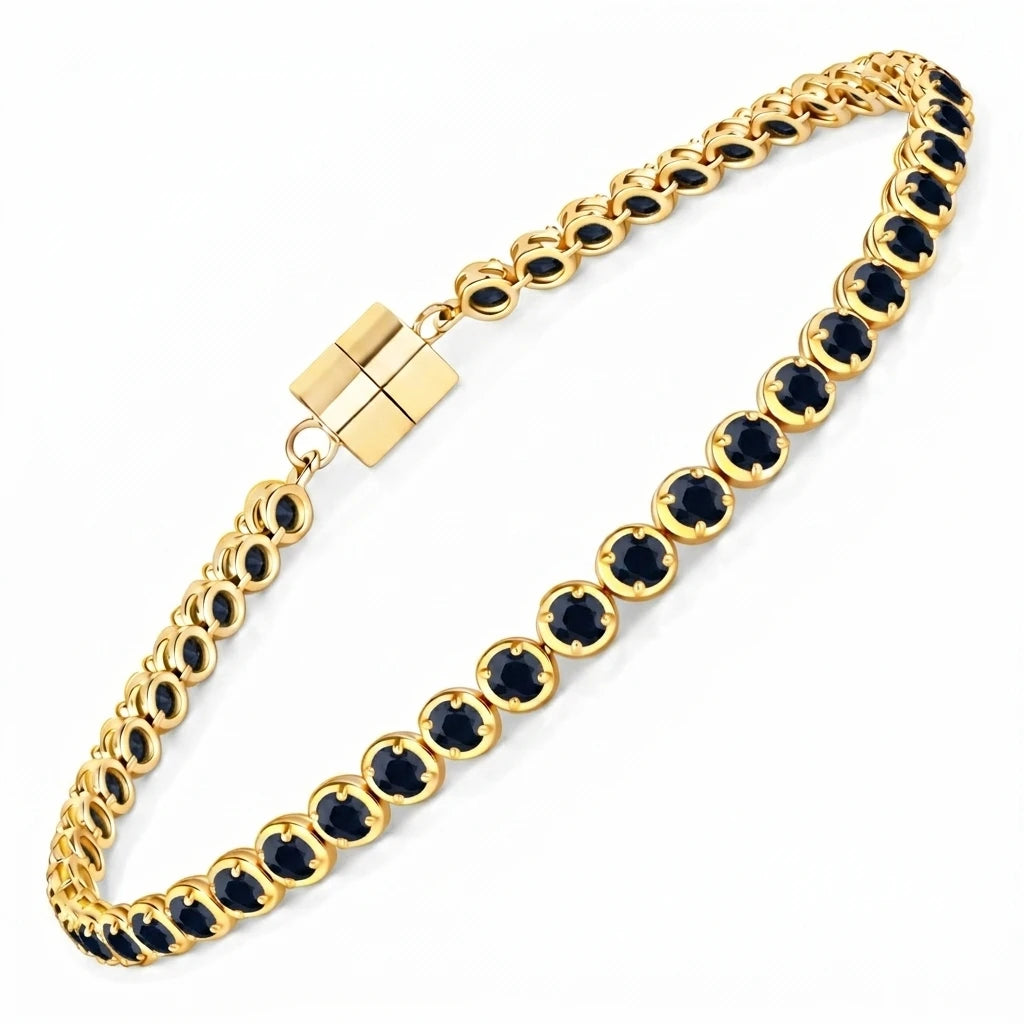 Round Prong Set Magnet Lock Bracelet