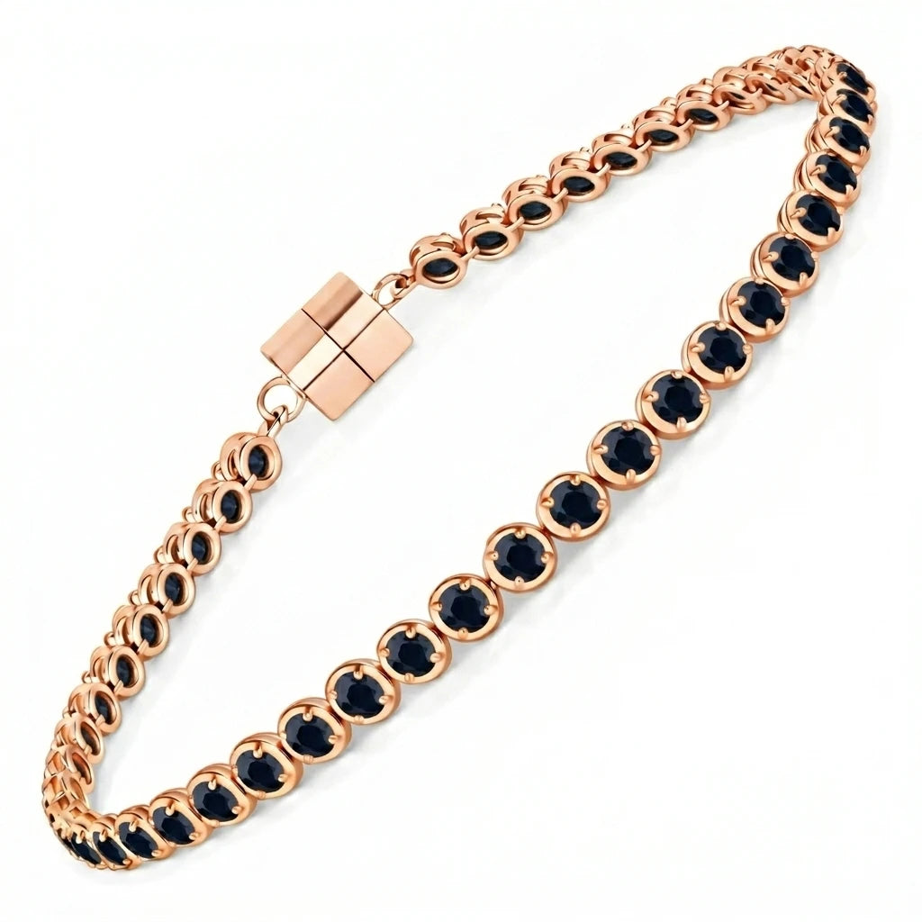Round Prong Set Magnet Lock Bracelet