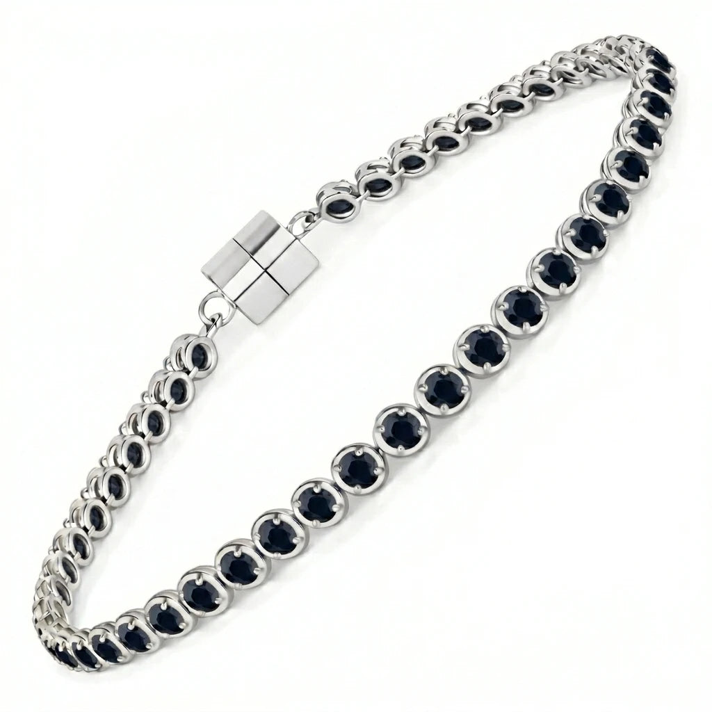 Round Prong Set Magnet Lock Bracelet