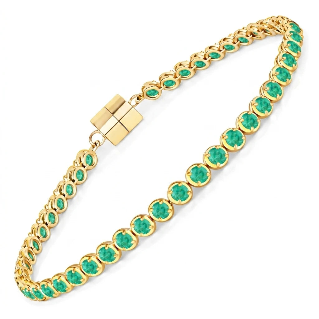 Round Prong Set Magnet Lock Bracelet