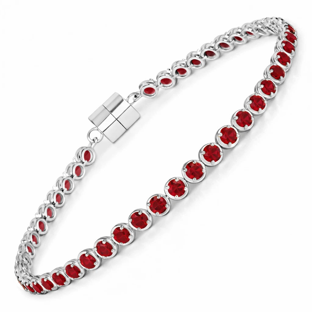 Round Prong Set Magnet Lock Bracelet