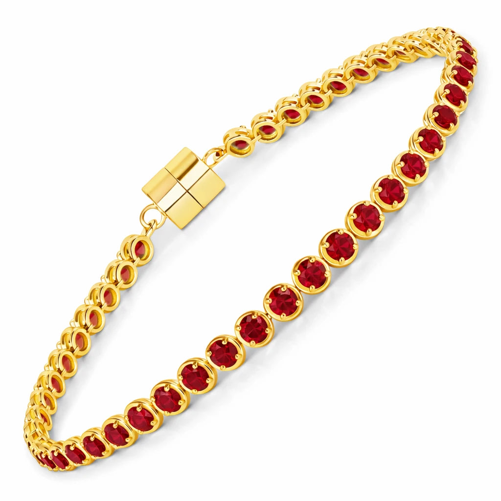 Round Prong Set Magnet Lock Bracelet