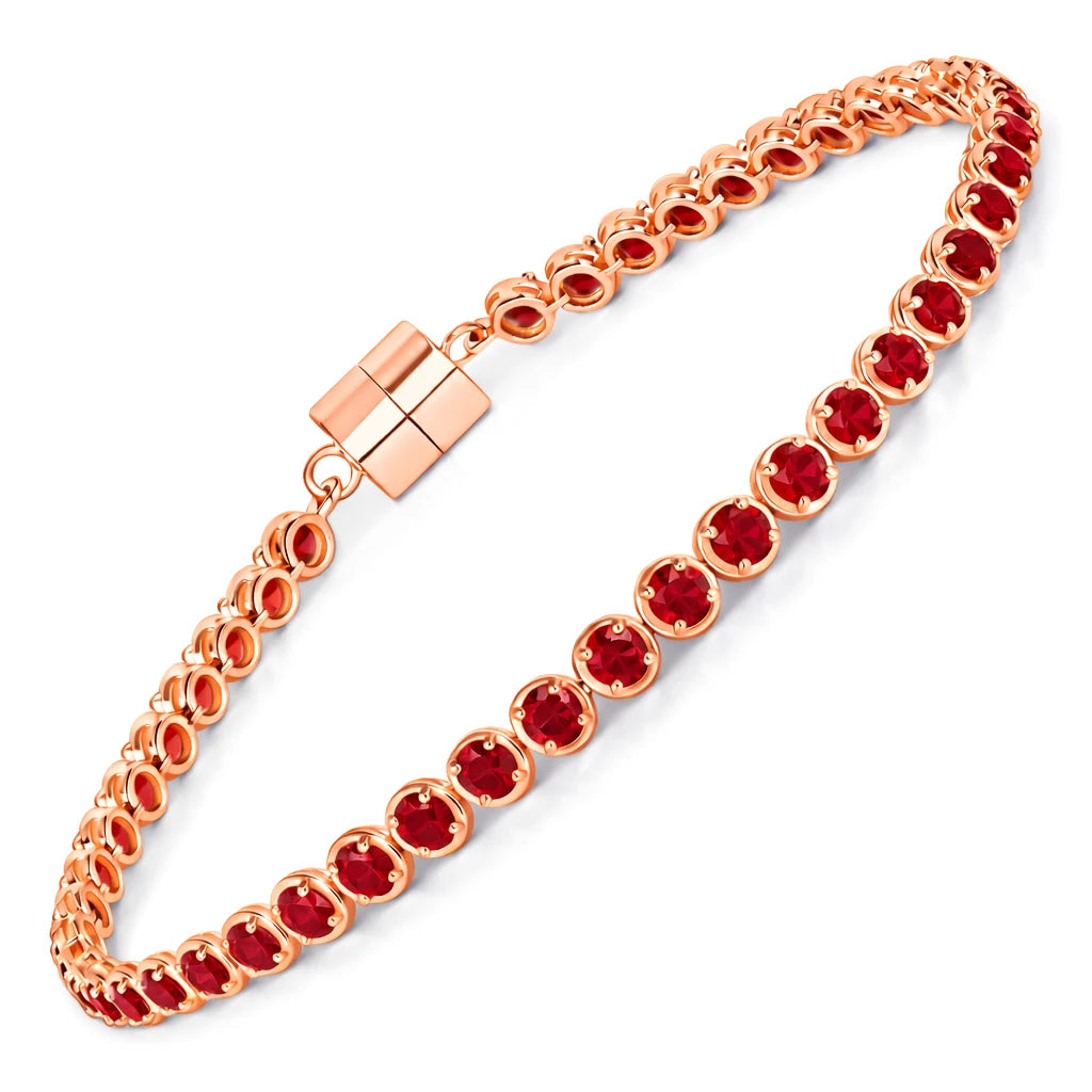 Round Prong Set Magnet Lock Bracelet
