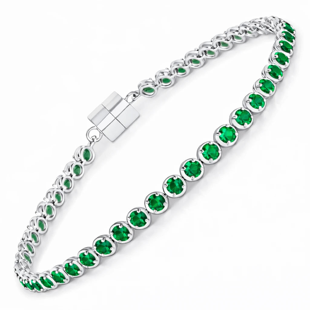 Round Prong Set Magnet Lock Bracelet