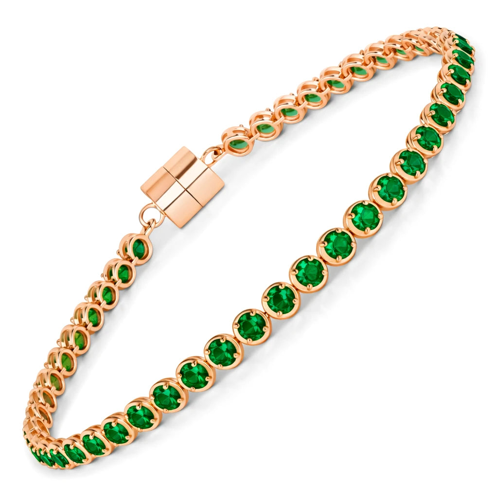 Round Prong Set Magnet Lock Bracelet