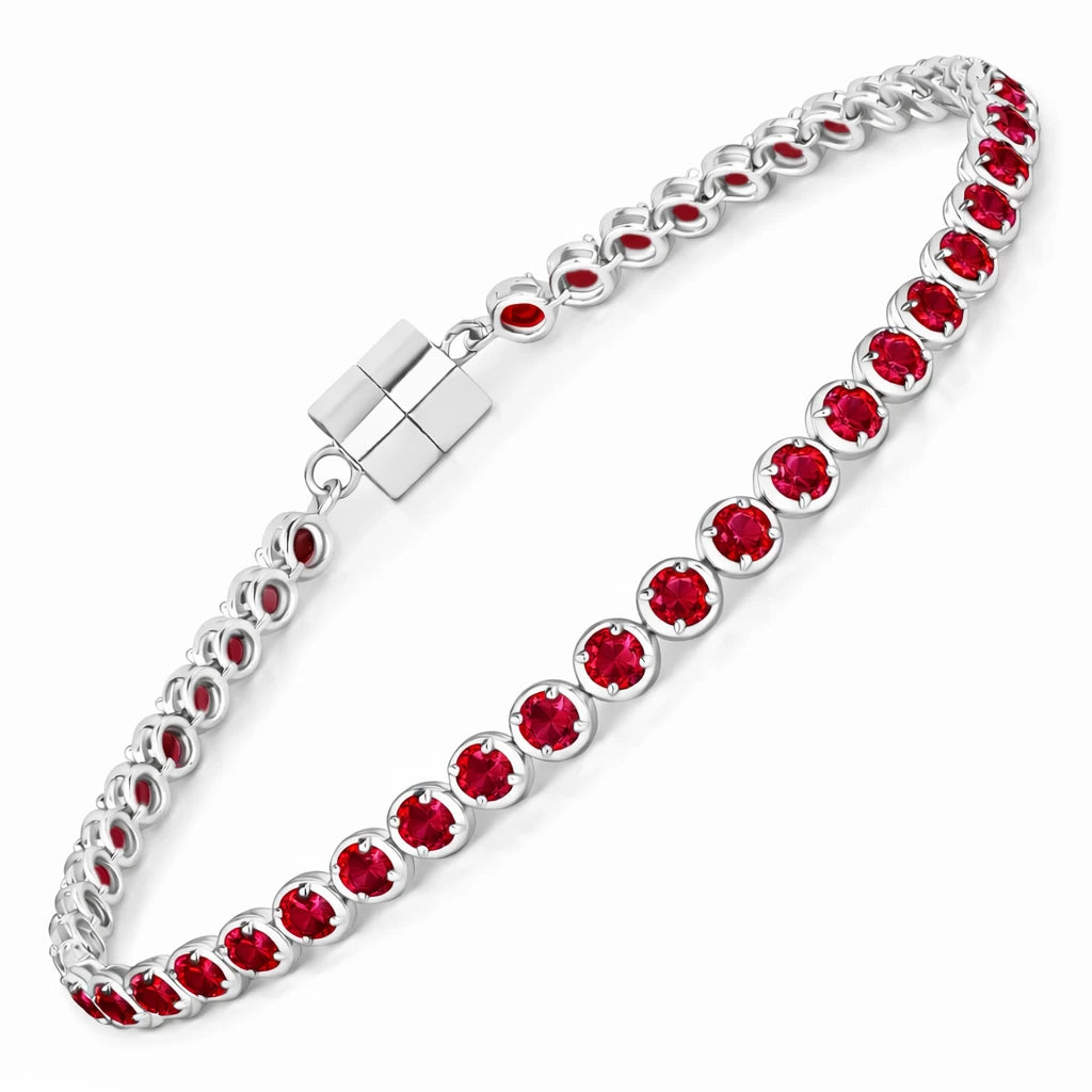 Round Prong Set Magnet Lock Bracelet